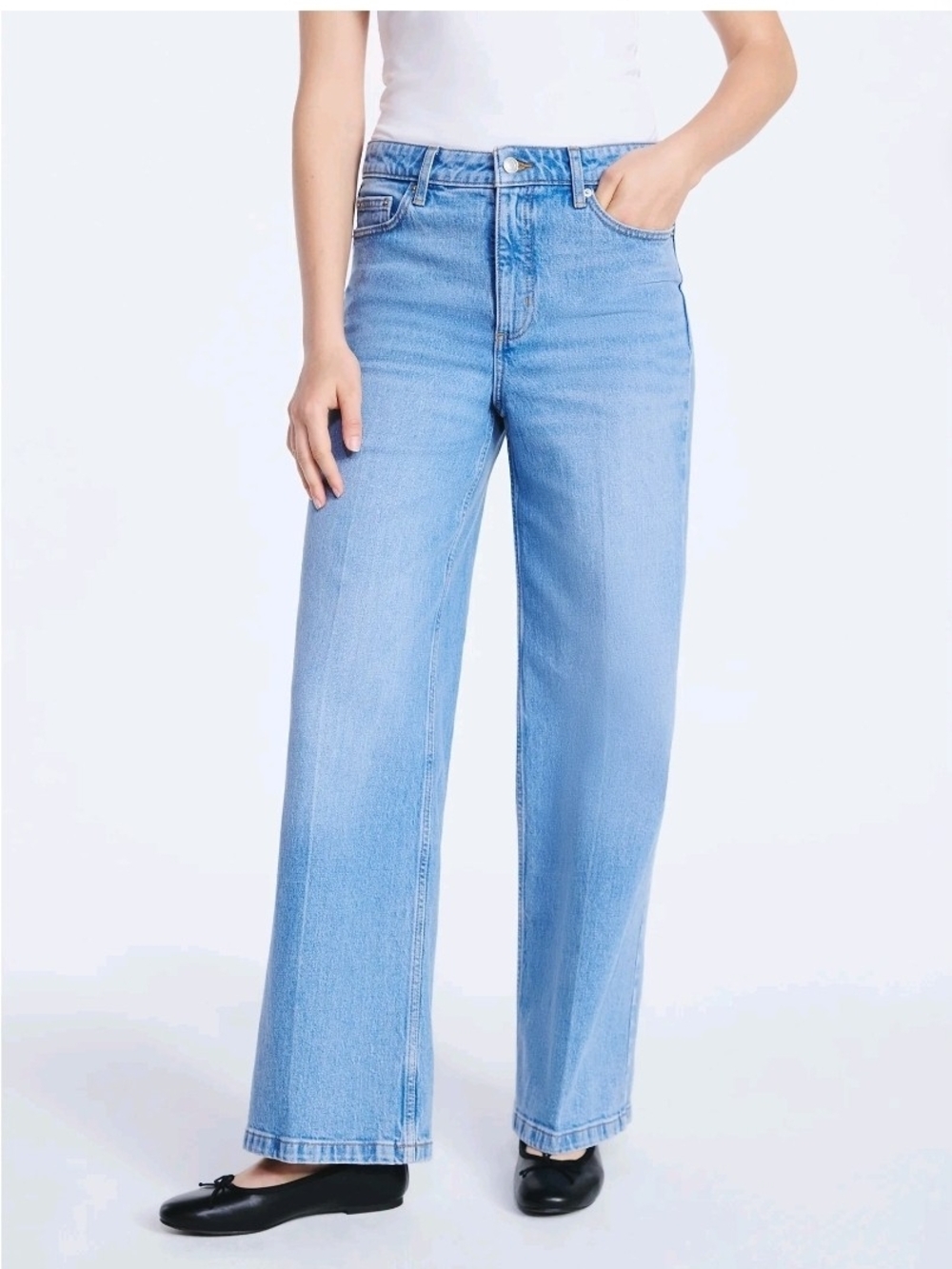 High-Rise Light Blue wide leg  jeans